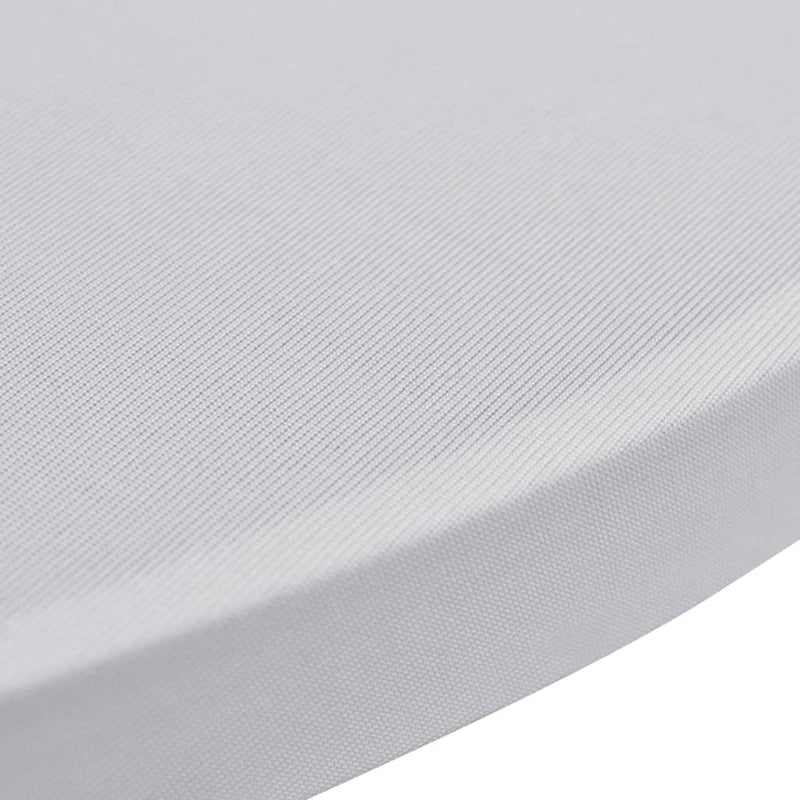 Dealsmate  Standing Table Cover Ø70 cm White Stretch 4 pcs