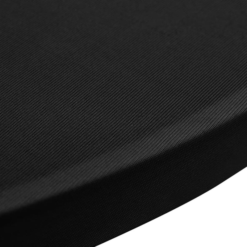 Dealsmate  Standing Table Cover Ø60 cm Black Stretch 4 pcs