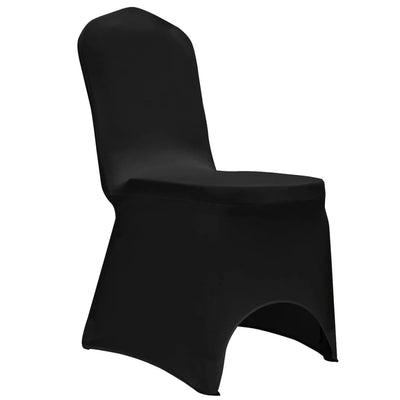 Dealsmate  Chair Cover Stretch Black 12 pcs