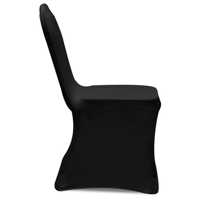 Dealsmate  Chair Cover Stretch Black 12 pcs