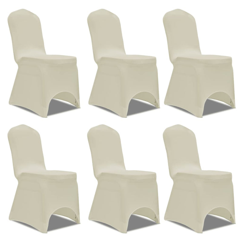 Dealsmate  Chair Cover Stretch Cream 12 pcs