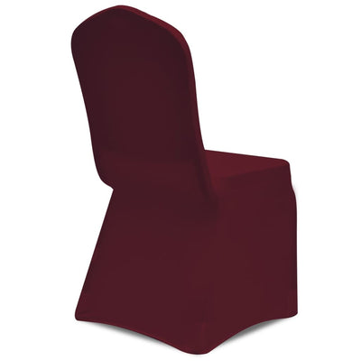 Dealsmate  Chair Cover Stretch Burgundy 12 pcs