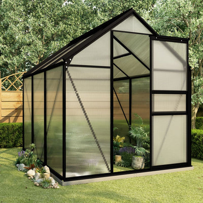 Dealsmate  Greenhouse with Base Frame Anthracite Aluminium 3.61 m²
