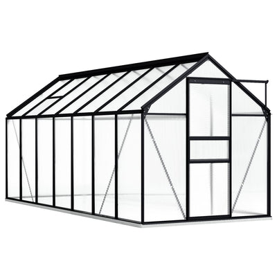Dealsmate  Greenhouse with Base Frame Anthracite Aluminium 8.17 m²