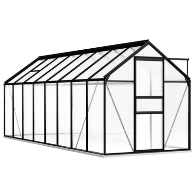 Dealsmate  Greenhouse with Base Frame Anthracite Aluminium 9.31 m²