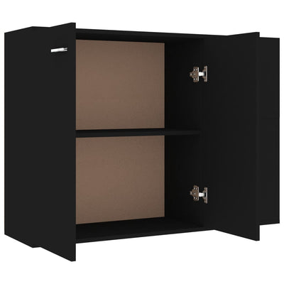 Dealsmate  Sideboard Black 105x30x75 cm Engineered Wood