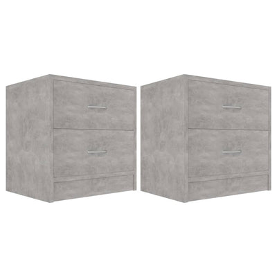 Dealsmate  Bedside Cabinets 2 pcs Concrete Grey 40x30x40 cm Engineered Wood