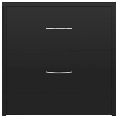 Dealsmate  Bedside Cabinet High Gloss Black 40x30x40 cm Engineered Wood