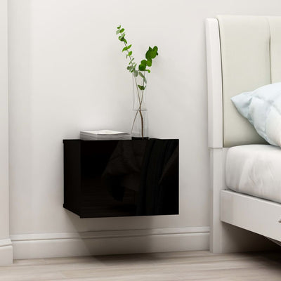 Dealsmate  Bedside Cabinet Black 40x30x30 cm Engineered Wood