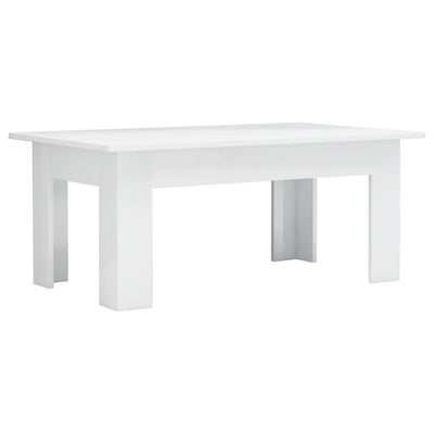 Dealsmate  Coffee Table High Gloss White 100x60x42 cm Engineered Wood