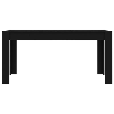 Dealsmate  Dining Table Black 160x80x76 cm Engineered Wood
