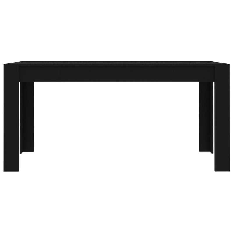 Dealsmate  Dining Table Black 160x80x76 cm Engineered Wood
