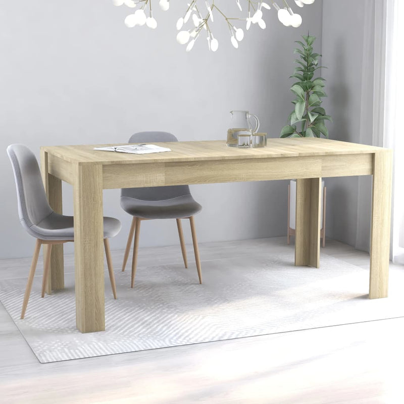 Dealsmate  Dining Table Sonoma Oak 160x80x76 cm Engineered Wood