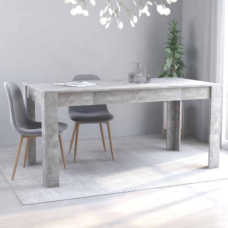 Dealsmate  Dining Table Concrete Grey 160x80x76 cm Engineered Wood