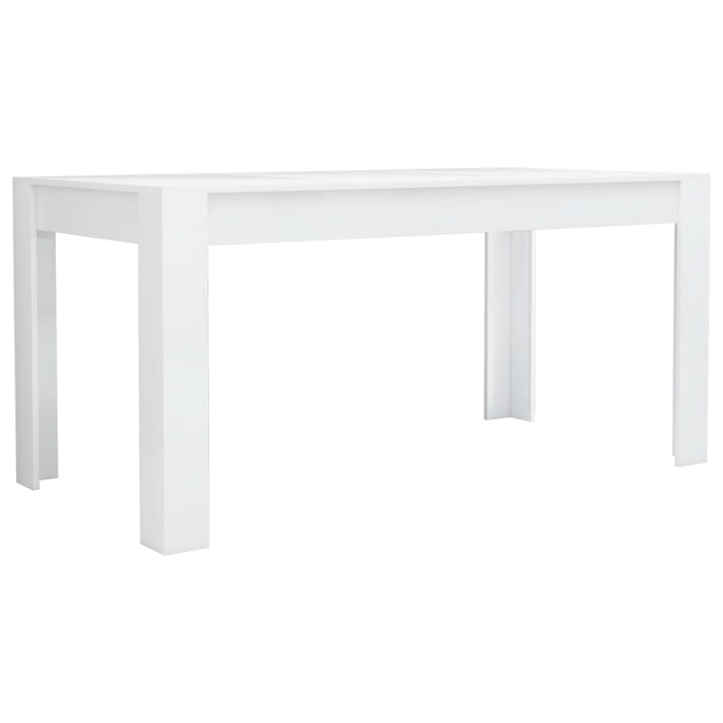 Dealsmate  Dining Table High Gloss White 160x80x76 cm Chipboard