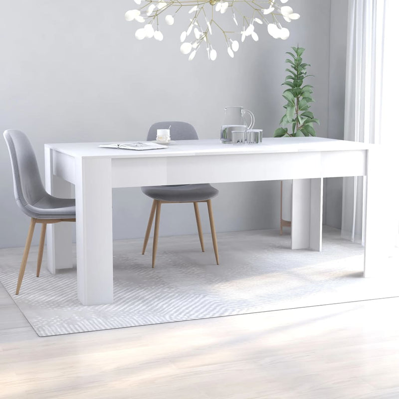 Dealsmate  Dining Table White 180x90x76 cm Engineered Wood