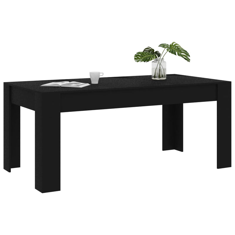 Dealsmate  Dining Table Black 180x90x76 cm Chipboard