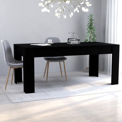 Dealsmate  Dining Table Black 180x90x76 cm Chipboard