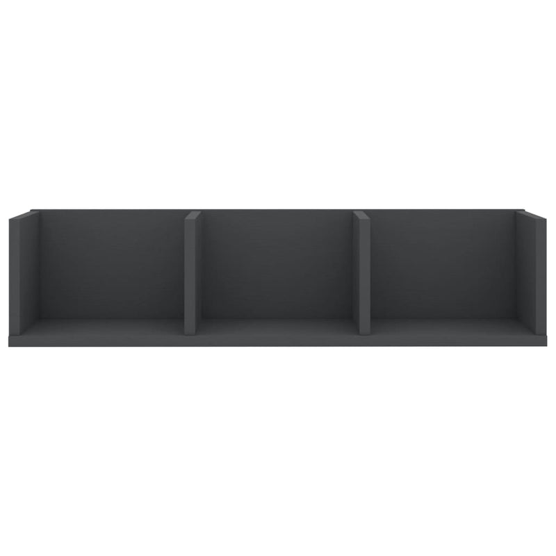 Dealsmate  CD Wall Shelf Grey 75x18x18 cm Engineered Wood