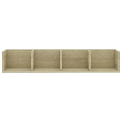 Dealsmate  CD Wall Shelf Sonoma Oak 100x18x18 cm Chipboard