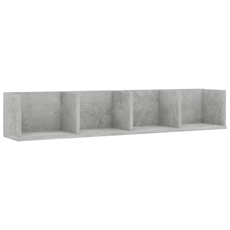 Dealsmate  CD Wall Shelf Concrete Grey 100x18x18 cm Chipboard