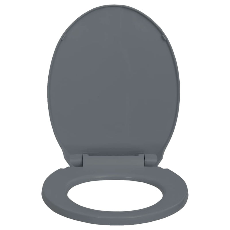 Dealsmate  Soft-Close Toilet Seat Grey Oval