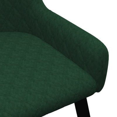 Dealsmate  Dining Chairs 4 pcs Green Velvet