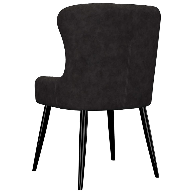 Dealsmate  Dining Chairs 4 pcs Black Velvet