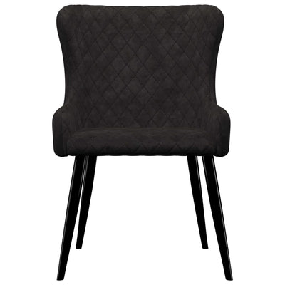Dealsmate  Dining Chairs 6 pcs Black Velvet