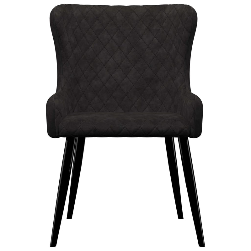 Dealsmate  Dining Chairs 6 pcs Black Velvet