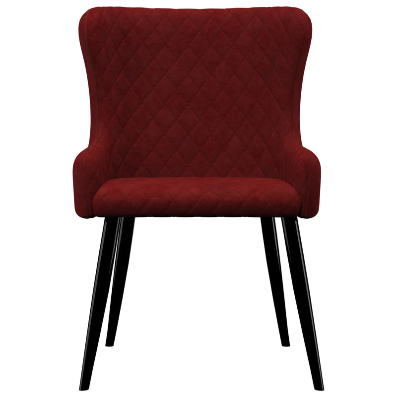 Dealsmate  Dining Chairs 4 pcs Red Velvet