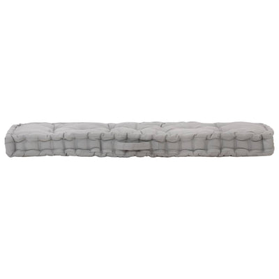 Dealsmate  Pallet Floor Cushion Cotton 120x40x7 cm Grey