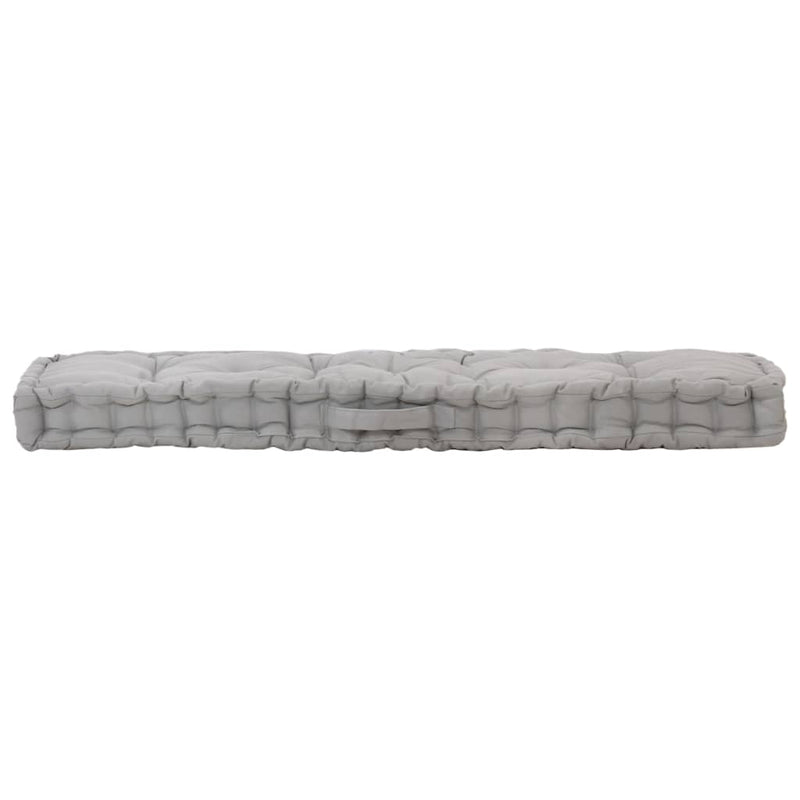 Dealsmate  Pallet Floor Cushion Cotton 120x40x7 cm Grey