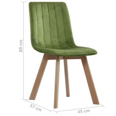 Dealsmate  Dining Chairs 6 pcs Green Velvet
