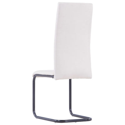 Dealsmate  Cantilever Dining Chairs 6 pcs Cream Fabric