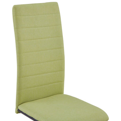 Dealsmate  Cantilever Dining Chairs 6 pcs Green Fabric