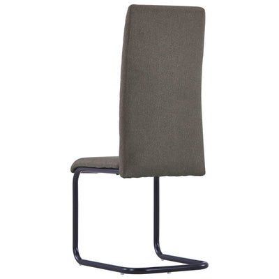 Dealsmate  Cantilever Dining Chairs 6 pcs Taupe Fabric