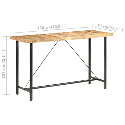 Dealsmate  Bar table 180x70x107 cm Rough Mango Wood