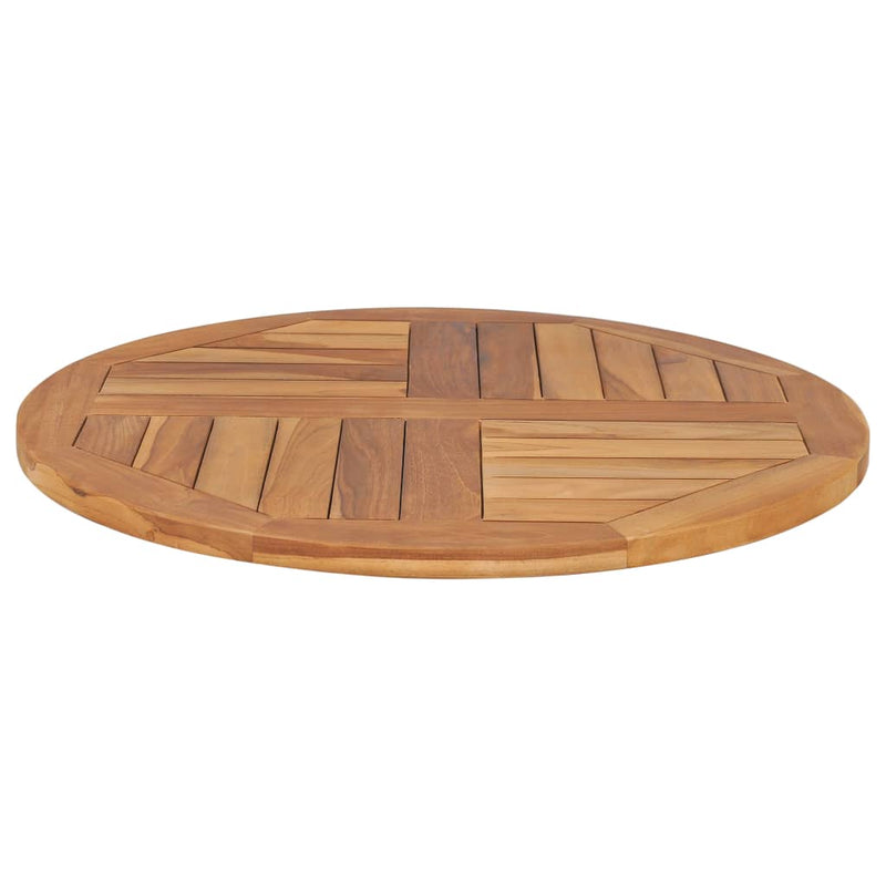 Dealsmate  Table Top Solid Teak Wood Round 2.5 cm 70 cm
