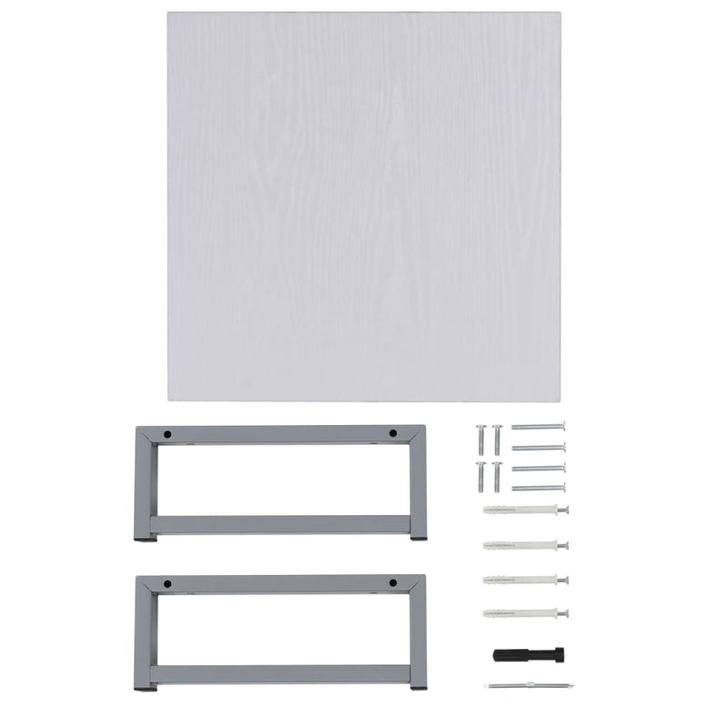 Dealsmate  Two Piece Bathroom Furniture Set Ceramic White