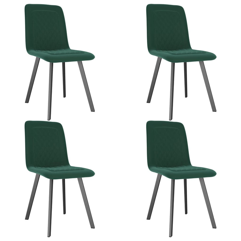 Dealsmate  Dining Chairs 4 pcs Green Velvet