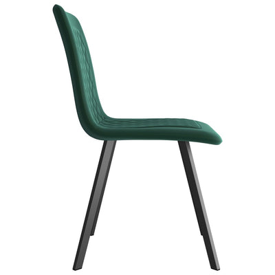 Dealsmate  Dining Chairs 4 pcs Green Velvet
