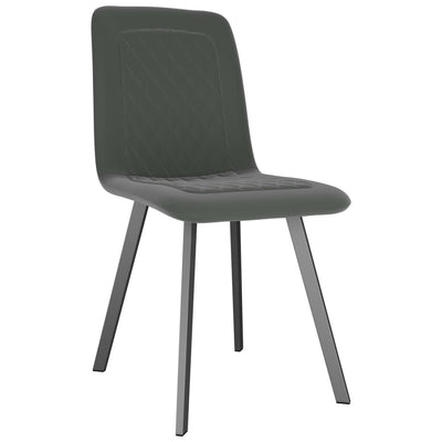 Dealsmate  Dining Chairs 4 pcs Grey Velvet