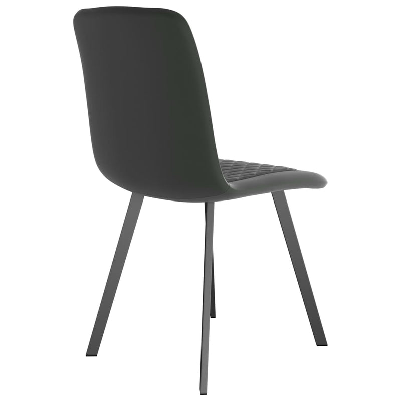 Dealsmate  Dining Chairs 4 pcs Grey Velvet