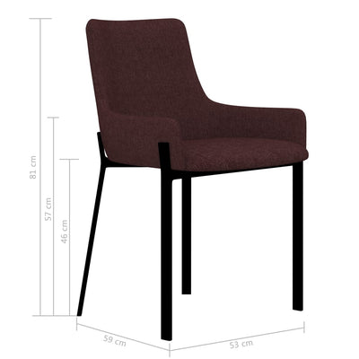 Dealsmate  Dining Chairs 4 pcs Wine Fabric