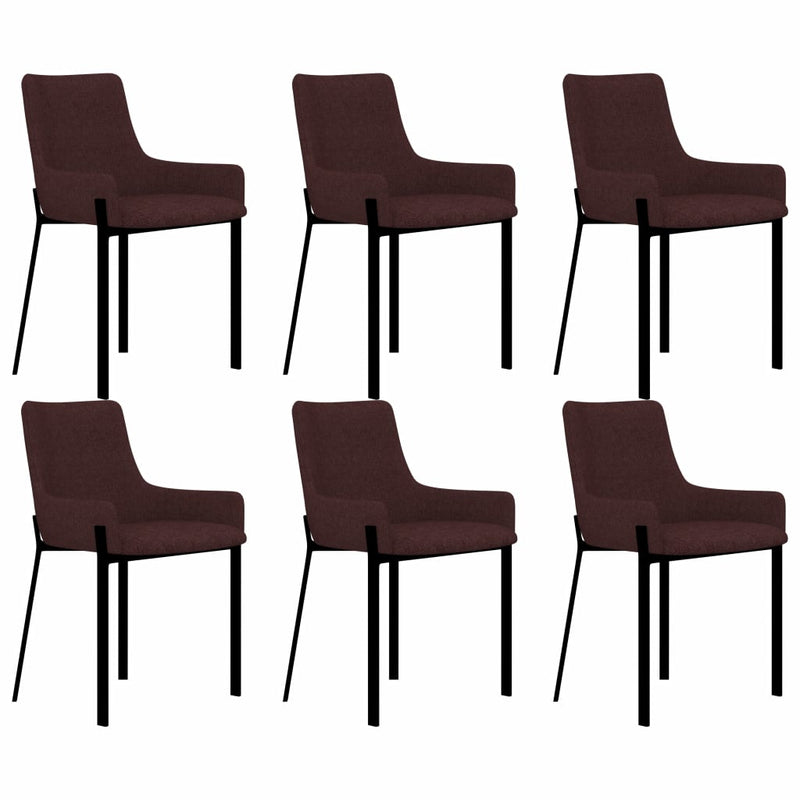 Dealsmate  Dining Chairs 6 pcs Wine Fabric