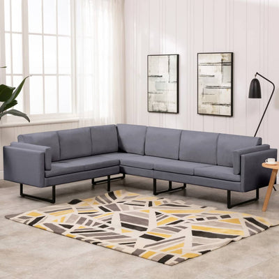 Dealsmate  Corner Sofa Light Grey Fabric