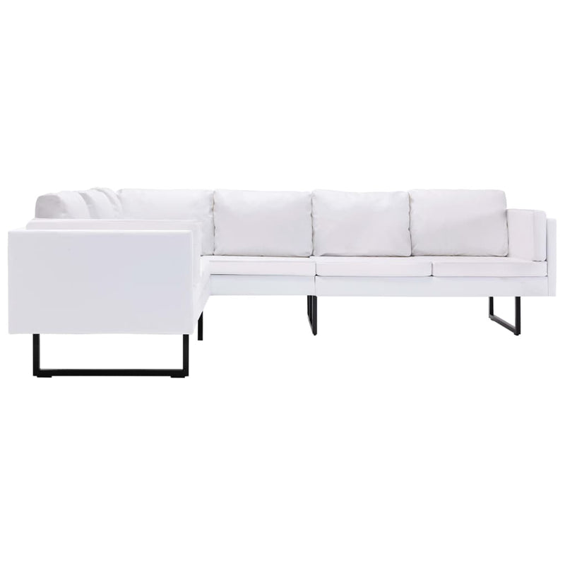 Dealsmate  Corner Sofa Faux Leather White