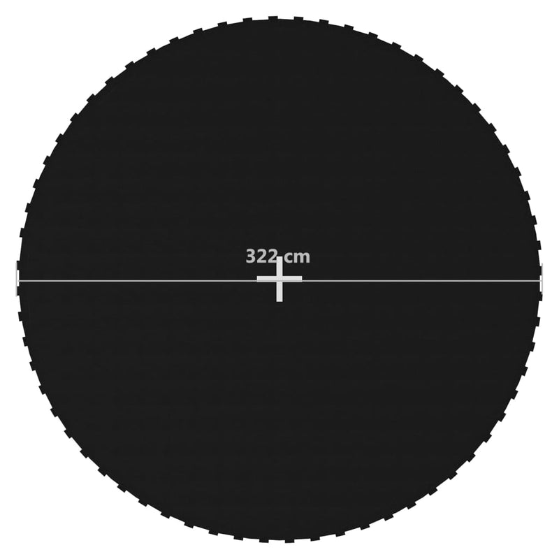 Dealsmate  Jumping Mat Fabric Black for 12 Feet/3.66 m Round Trampoline