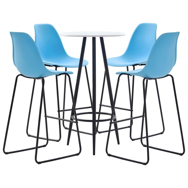 Dealsmate  5 Piece Bar Set Plastic Blue